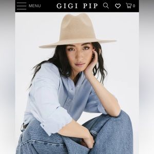 Gigi Pip Emma Wide Brim Fedora Hat